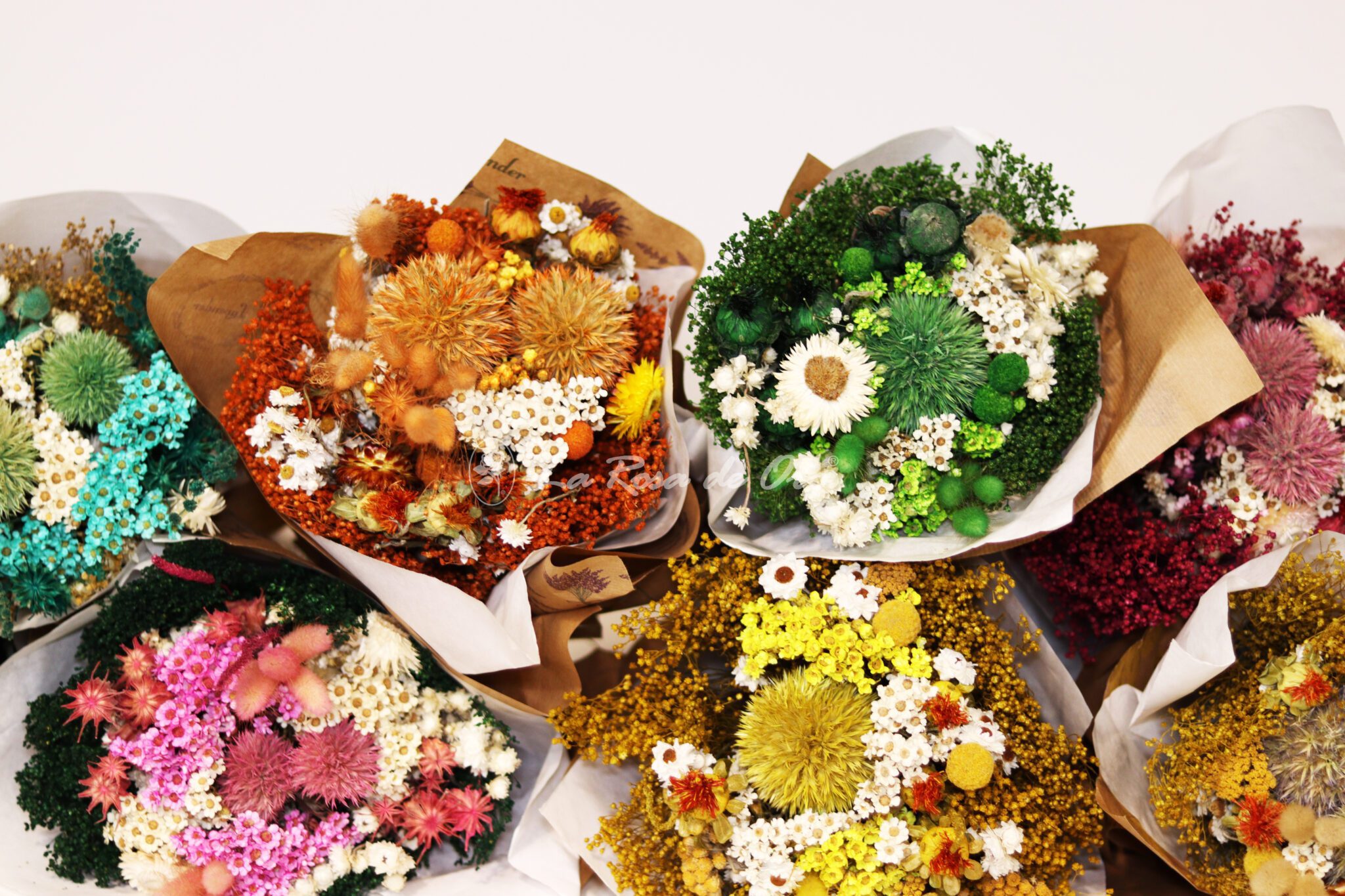 Ramos variados de flores secas y preservadas - Floristeria Aljarafe