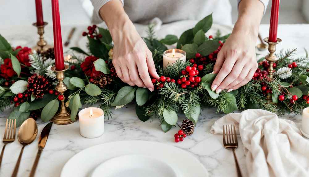 centros de mesa de navidad hechos a mano
