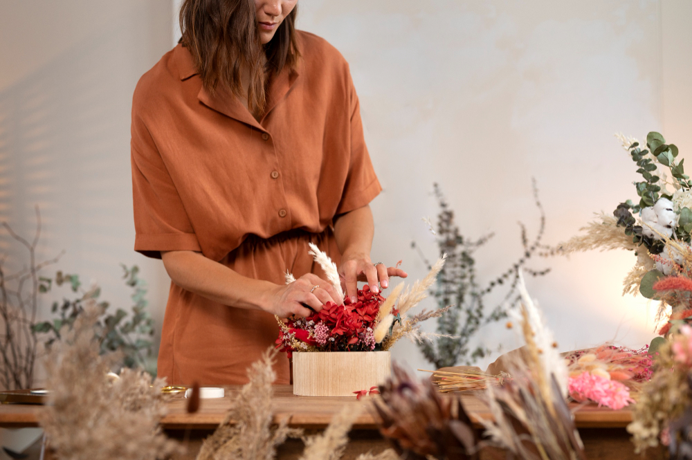 Ramos de flores preservadas en Sevilla