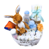 Bienvenido Peque – Cesta de nacimiento con pañales y peluche