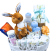 Bienvenido Peque – Cesta de nacimiento con pañales y peluche