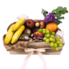 Flores y Sabores ,Cesta de frutas con flores, vino y bombones a domicilio en Sevilla