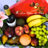 Gran Cesta Gourmet de Oro, Frutas, vino y bombones